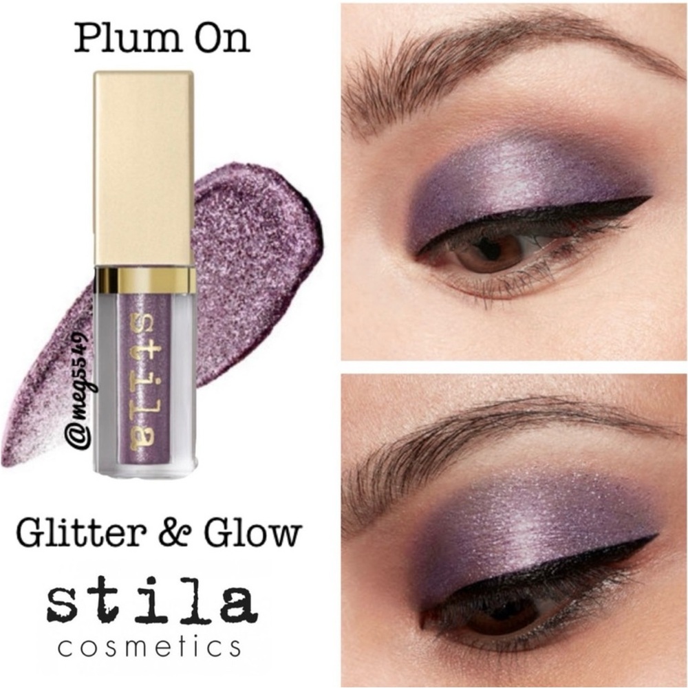 Stila Glitter & Glow Liquid Eyeshadow Plum On & Stila  HUGE Extreme Lash Mascara